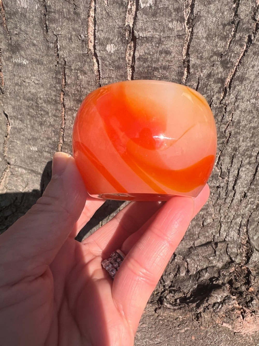 Red (3) agate bowl | crystal
